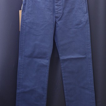 EARLY CHINOS NAVY HERRINGBONE F