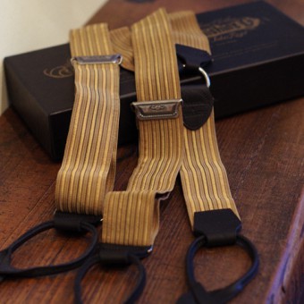 SUSPENDERS BROWN GOLD x BLACK