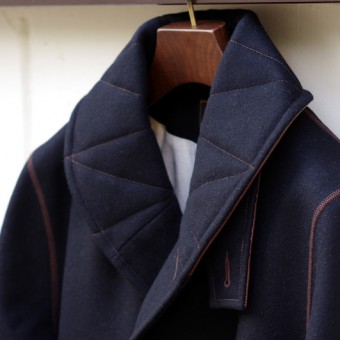 SHAWL COLLAR WOOL COAT