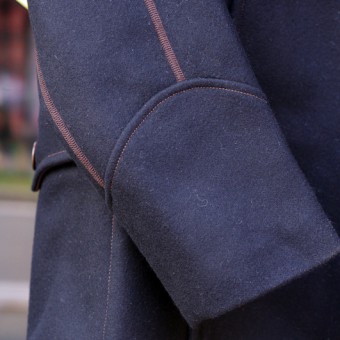 SHAWL COLLAR WOOL COAT