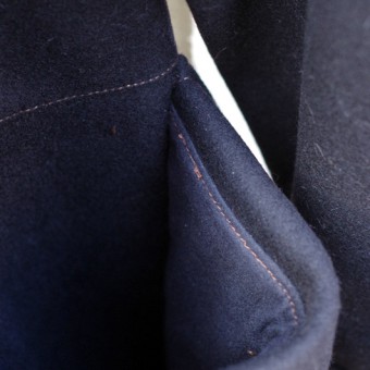 SHAWL COLLAR WOOL COAT