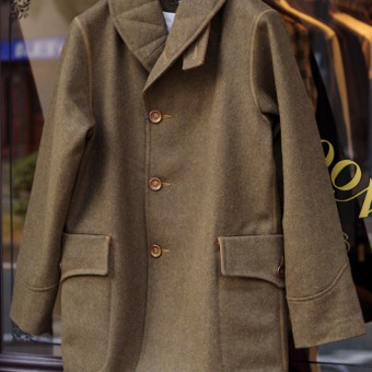 SHAWL COLLAR WOOL COAT