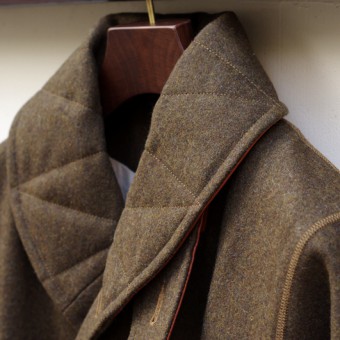 SHAWL COLLAR WOOL COAT