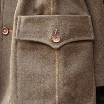 SHAWL COLLAR WOOL COAT