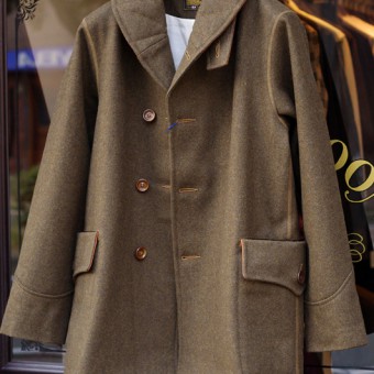 SHAWL COLLAR WOOL COAT