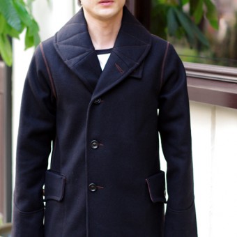 SHAWL COLLAR WOOL COAT