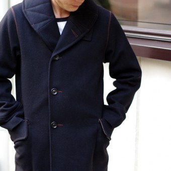 SHAWL COLLAR WOOL COAT