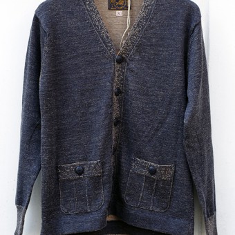 FRONT BUTTON CARDIGAN Felt Patch Type