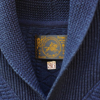 SHAWL COLLAR GUERNSEY KNIT