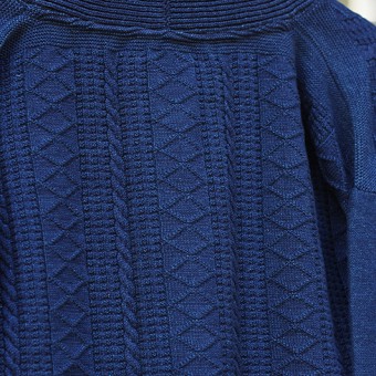 SHAWL COLLAR GUERNSEY KNIT