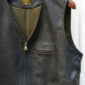 LEATHER VEST [HORSE-HIDE]