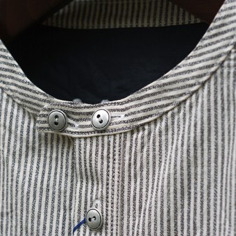 NO COLLAR SHIRTS [GRANDRELLE STRIPE]