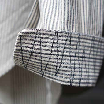 NO COLLAR SHIRTS [GRANDRELLE STRIPE]