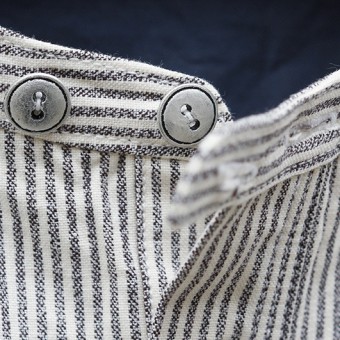 NO COLLAR SHIRTS [GRANDRELLE STRIPE]