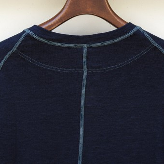 HENLY-NECK 2/3 SLEEVE CUT-SEWN [EUROPA LINEN]