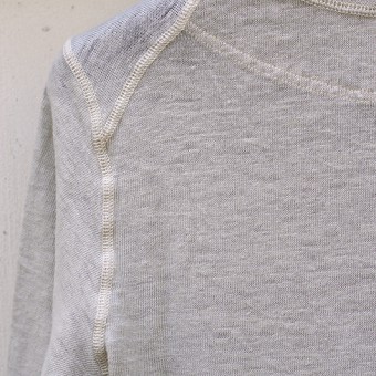 HENLY-NECK 2/3 SLEEVE CUT-SEWN [EUROPA LINEN]