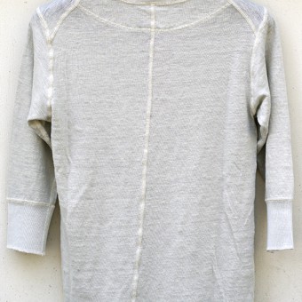 HENLY-NECK 2/3 SLEEVE CUT-SEWN [EUROPA LINEN]