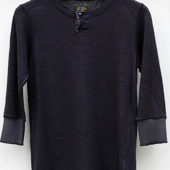 HENLY-NECK 2/3 SLEEVE CUT-SEWN [EUROPA LINEN]