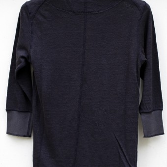 HENLY-NECK 2/3 SLEEVE CUT-SEWN [EUROPA LINEN]