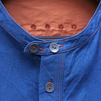 NO COLLAR SHIRTS [7oz SLUB DENIM]