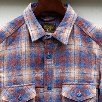 CHECK OUTER SHIRTS [BLUE/ORANGE]