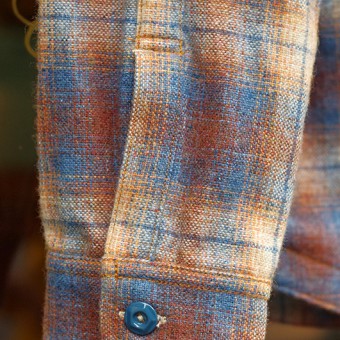 CHECK OUTER SHIRTS [BLUE/ORANGE]