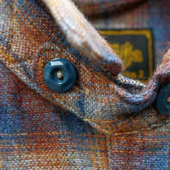 CHECK OUTER SHIRTS [BLUE/ORANGE]