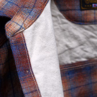 CHECK OUTER SHIRTS [BLUE/ORANGE]