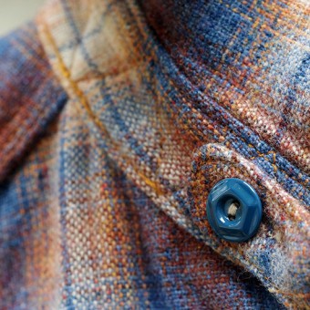 CHECK OUTER SHIRTS [BLUE/ORANGE]