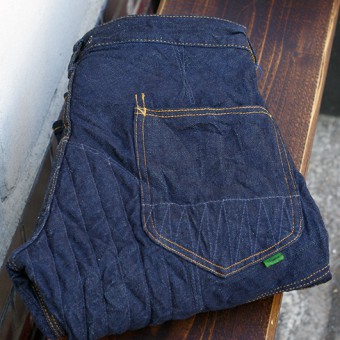 PADDED DENIM PANTS [STRAIGHT]