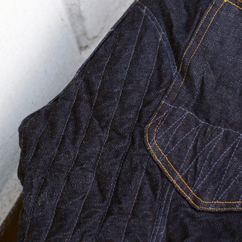 PADDED DENIM PANTS [STRAIGHT]