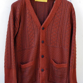 GUERNSEY SWEATER OPENED FRONT