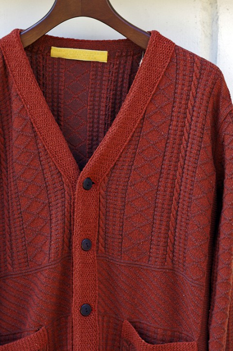 GUERNSEY SWEATER OPENED FRONT