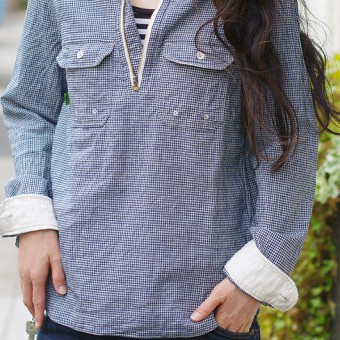 PULLOVER SHIRTS [CHIDORI] C/# INDIGO