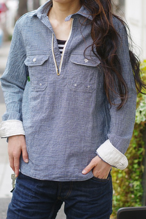 PULLOVER SHIRTS [CHIDORI] C/# INDIGO