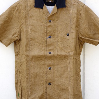 OPEN COLLAR LINEN SHIRTS [HIGHWAY CANVAS]