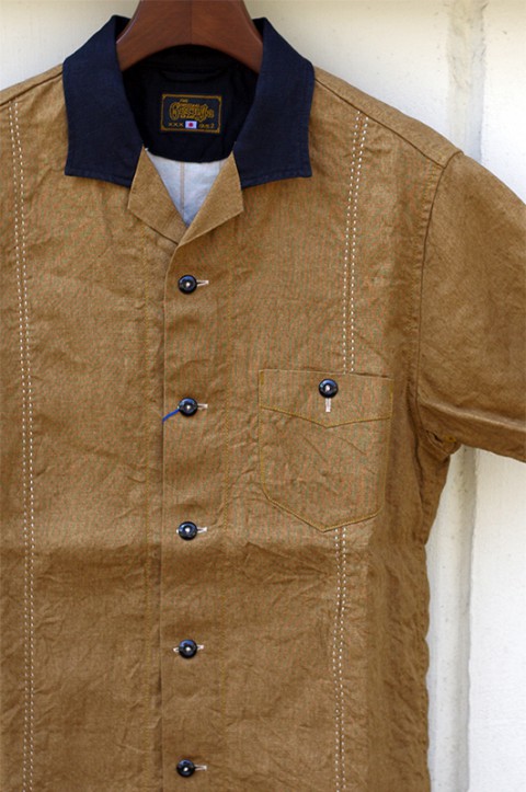 OPEN COLLAR LINEN SHIRTS [HIGHWAY CANVAS]