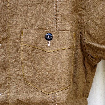 OPEN COLLAR LINEN SHIRTS [HIGHWAY CANVAS]