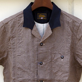 OPEN COLLAR LINEN SHIRTS [HIGHWAY CANVAS]