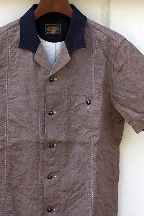 OPEN COLLAR LINEN SHIRTS [HIGHWAY CANVAS]