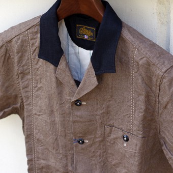 OPEN COLLAR LINEN SHIRTS [HIGHWAY CANVAS]