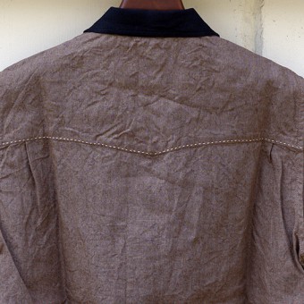 OPEN COLLAR LINEN SHIRTS [HIGHWAY CANVAS]