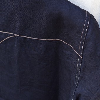 OPEN COLLAR CHAIN STITCH SHIRTS [RYUKA]