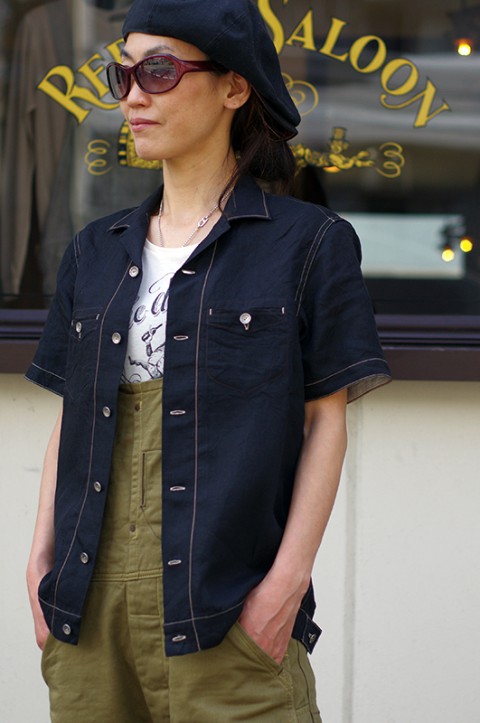 OPEN COLLAR CHAIN STITCH SHIRTS [RYUKA]