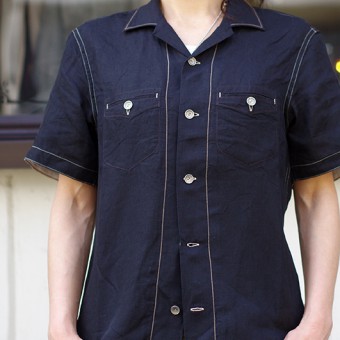 OPEN COLLAR CHAIN STITCH SHIRTS [RYUKA]