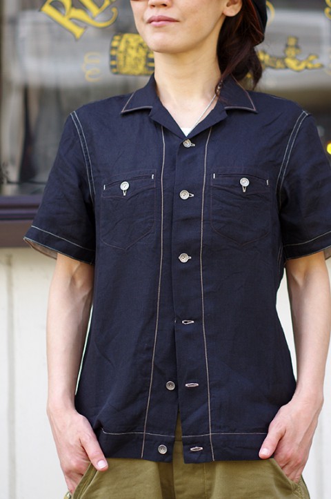 OPEN COLLAR CHAIN STITCH SHIRTS [RYUKA]