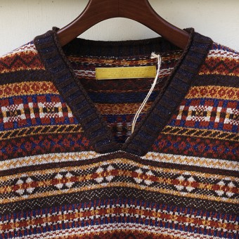 FAIR ISLE RIB NECK JUMPER