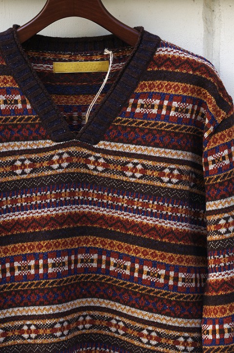 FAIR ISLE RIB NECK JUMPER