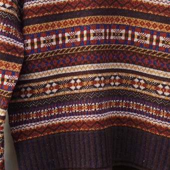 FAIR ISLE RIB NECK JUMPER