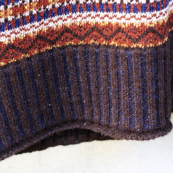 FAIR ISLE RIB NECK JUMPER